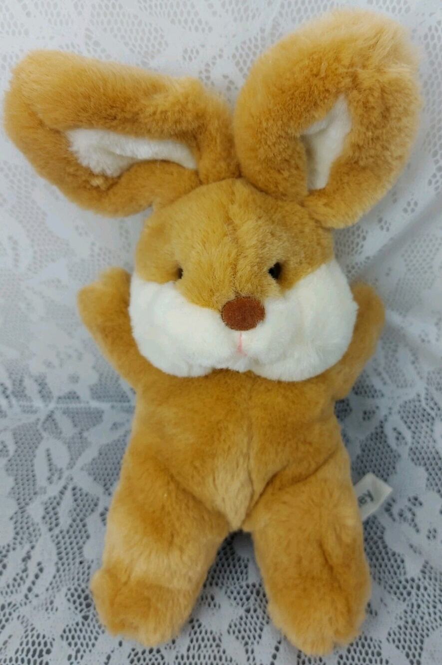 Russ Honey Bunny Plush Rabbit Tan Brown White Korea 12" Stuffed Toy Vintage 80s